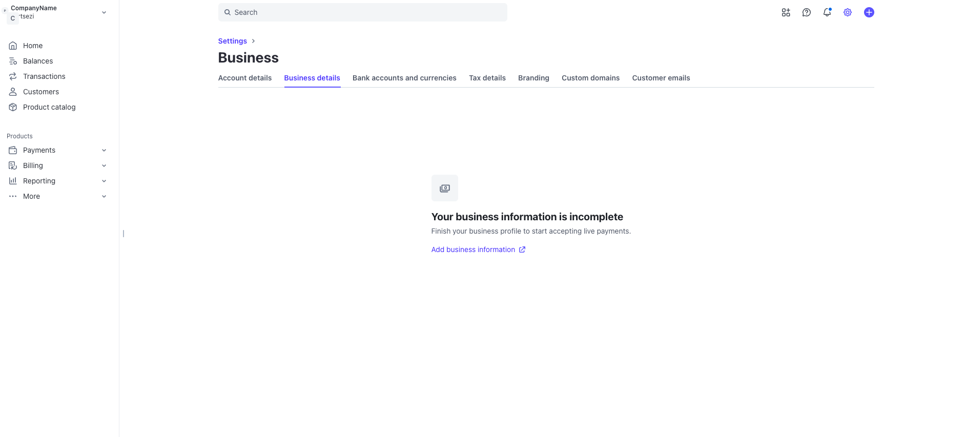 Business Details